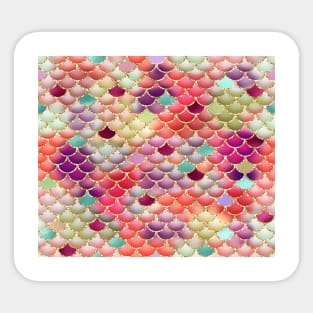 Colorful Glitter Mermaid Scales Sticker